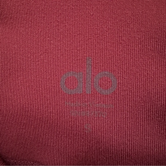 Small ALO Yoga Maroon Airbrush High Waist Bootcut Sculpt Leggings Cranberry Full - Picture 9 of 16